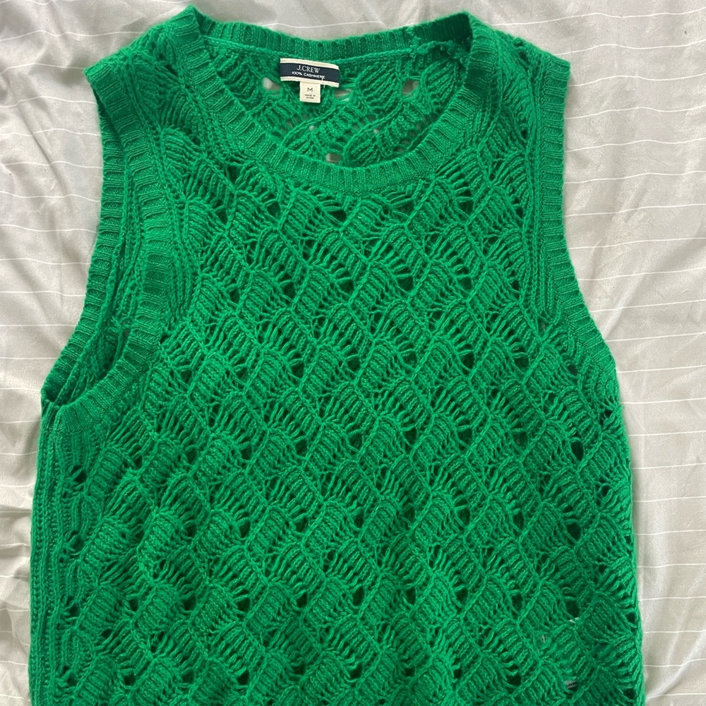 J.Crew Pointelle Cashmere Sweater Shell